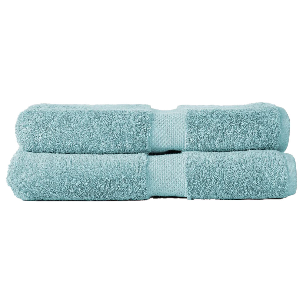 2pc Canningvale Royal Splendour Bath Sheet Set Aqua Foam Home