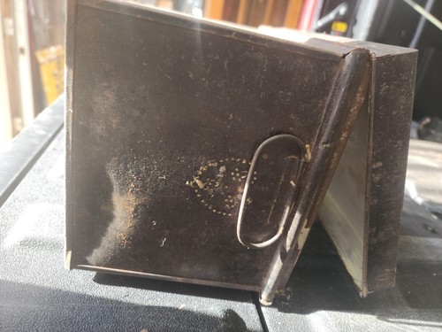 VINTAGE 1940's - METAL BREAD BOX - STENCILED - 11 1/4'' x 7'' x 7 3/8'' - Picture 5 of 7