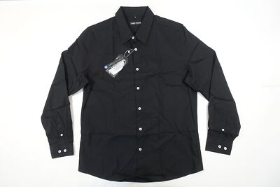 james tailor dress shirt James Tailor Galaxy Men's Slim Fit Short Sleeve Stretch Dress Shirt