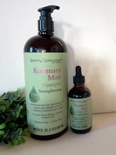 Beauty Untouched Mint Rosemary Shampoo & Rosemary Hair Oil Strengthen & Defrizz