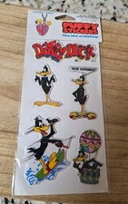 Vintage Looney Tunes Puffy Stickers Daffy Duck Warner Brothers Scrapbook 80s