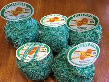 Vrille-Fili Rodel Yarn - 6 Skeins - Green - Nwt