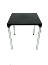 Square Black plastic tables, Canteen Tables, Fast Food Tables, Stacking Tables