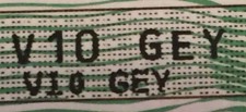 V10 GEY registration number