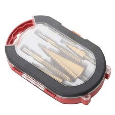 6PCS Titanium Coated Step Reaming Drill Bit Set Metal Hole Spiral Twist Drill UK