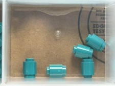 LEGO Parts - Dark Turquoise Brick, Round 1 x 1 - No 3062 - QTY 5