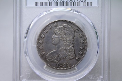 1833 Capped Bust Half Dollar 50C PCGS Cleaned XF Detail #7328 - Picture 3 of 5