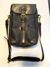 Mulholland 2 Bottle Leather Wine Bag Black/Br...