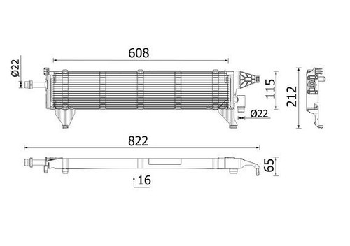RADIATOR TRACTION BATTERY CRE 1 000P FOR MERCEDES-BENZ M 274.920 2.0L 4cyl GLC - Picture 2 of 9