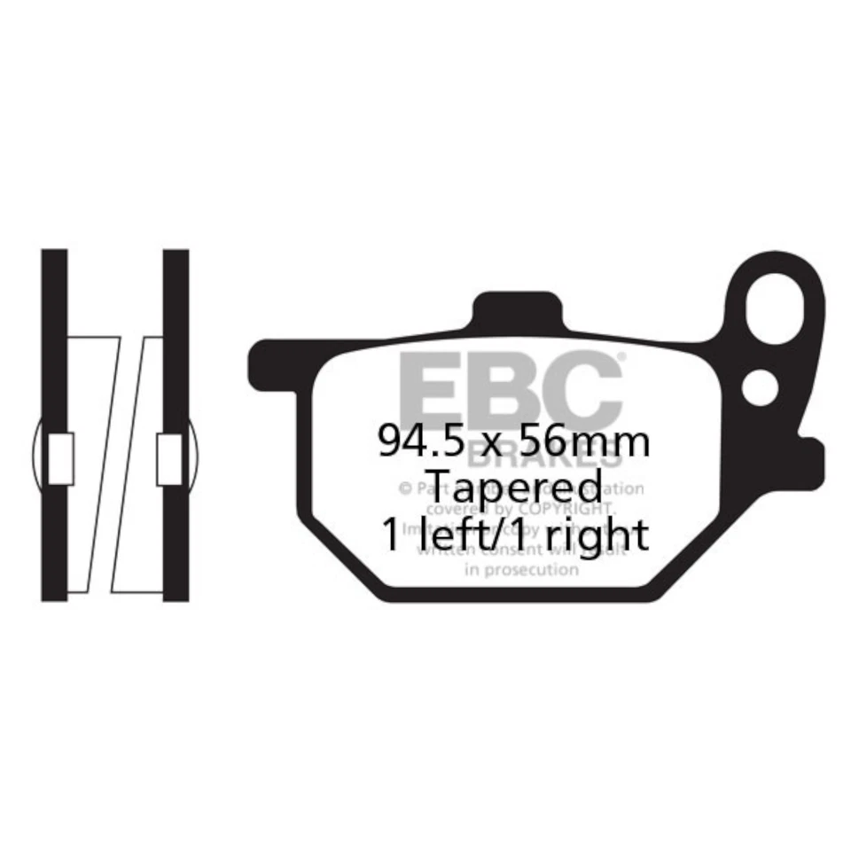 Pastillas de freno para YAMAHA XS 850 S 1980-1981 izquierda/delantera semi sinterizada EBC Foto 2 de 4