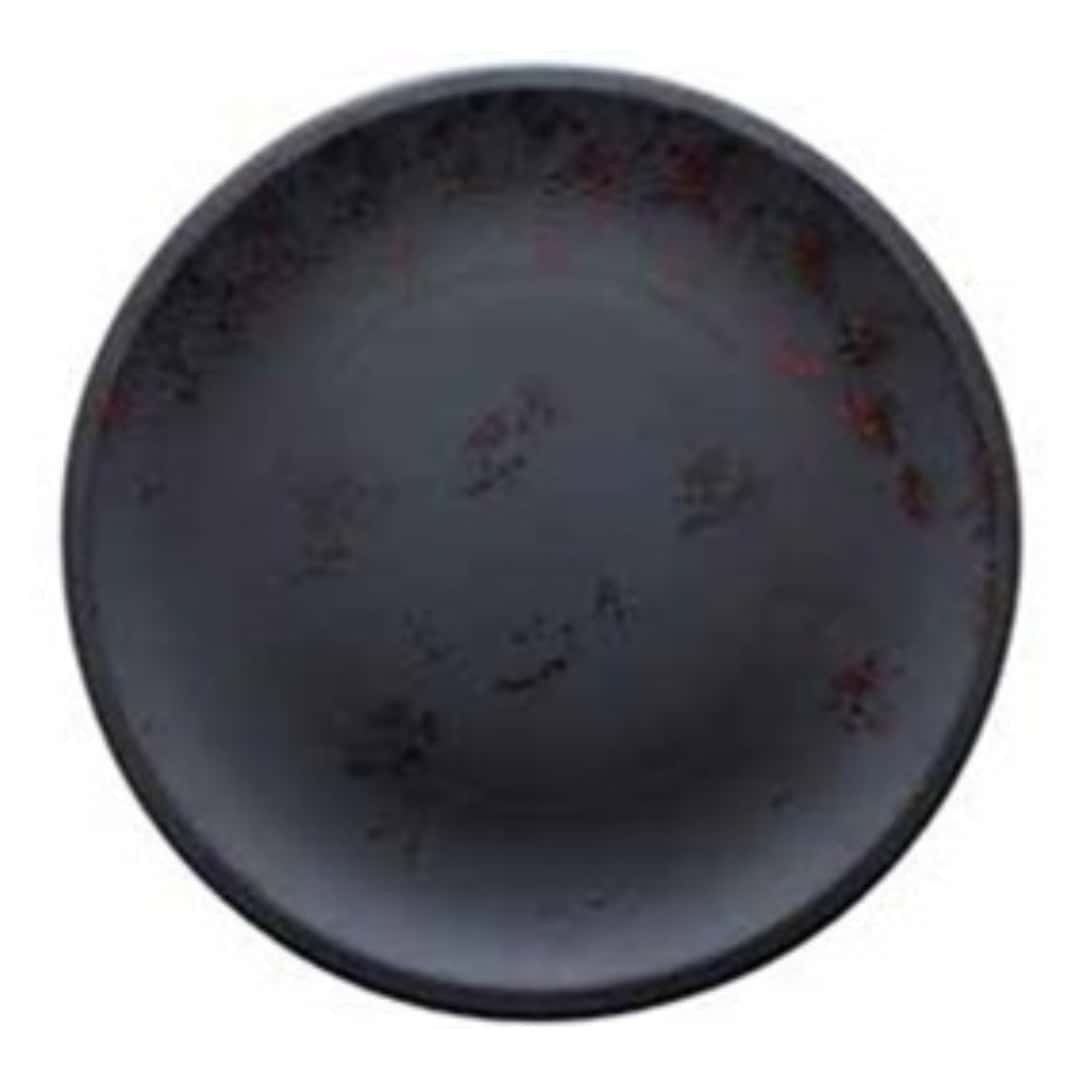 Dinner Plate Amazon Black And Red Porcelain Ø 32 Cm Morini