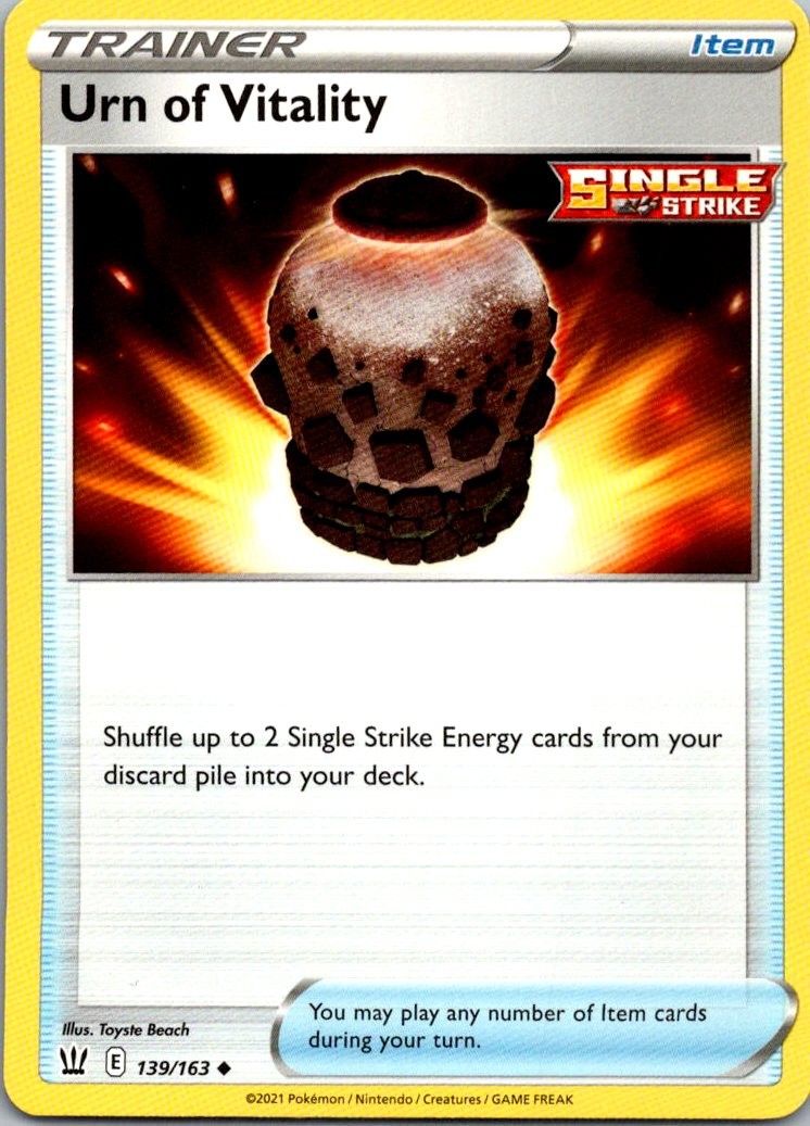 URN OF VITALITY 139/163 BATTLE STYLES POKEMON LP