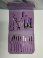 16-Piece Nail Care Grooming Kit with Clippers  Travel Case Set