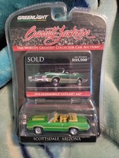 Greenlight Barrett Jackson 1970 Oldsmobile Cutlass 442 Green 1:64 - New