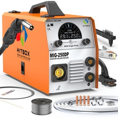 HITBOX 5-in1-Aluminium MIG MAG Schweißgerät 250 Amp MMA/LIFT TIG  Schweissgerät