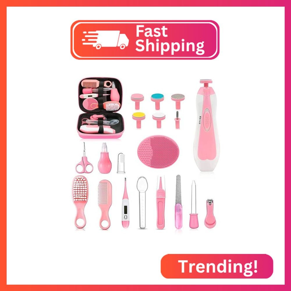 Baby Healthcare and Grooming Kit, 26 in 1 Portable Baby Safety Care Set with Hai