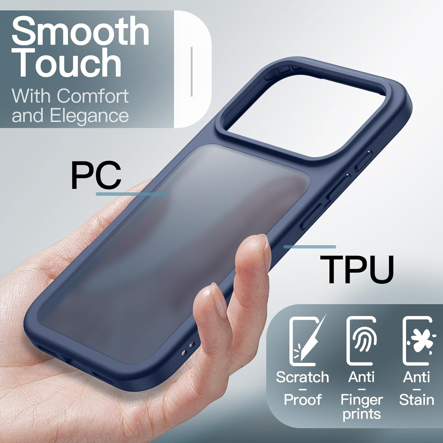 Matte Case for Iphone 17 Pro Max 6.9-Inch, Shockproof Military Grade Drop Protec