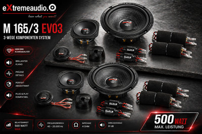 Audio System M 165/3 EVO3 6.5'' 16.5 cm 3-Way 3 Ohm Component Speaker 500 W
