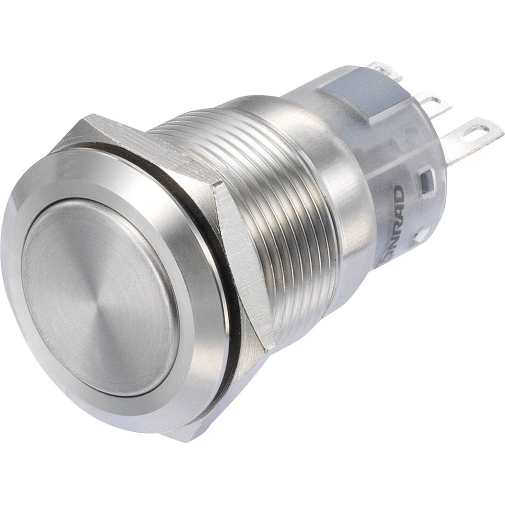 TruComponents Pushbutton ,Panel Mount,Off/(On),SPDT,Solder,IP65