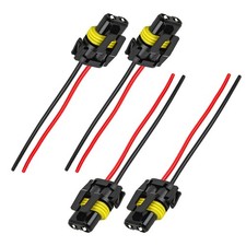 4 PCS Wiring Harness Headlight Socket, 9005 9006 HB3 Female, 9005 9006, 4PCS