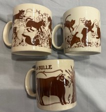 VTG 1978 Taylor & Ng Mug Ceramic Lot! Cats & Dog Taboo Naughty Orgy Art HTF Cow