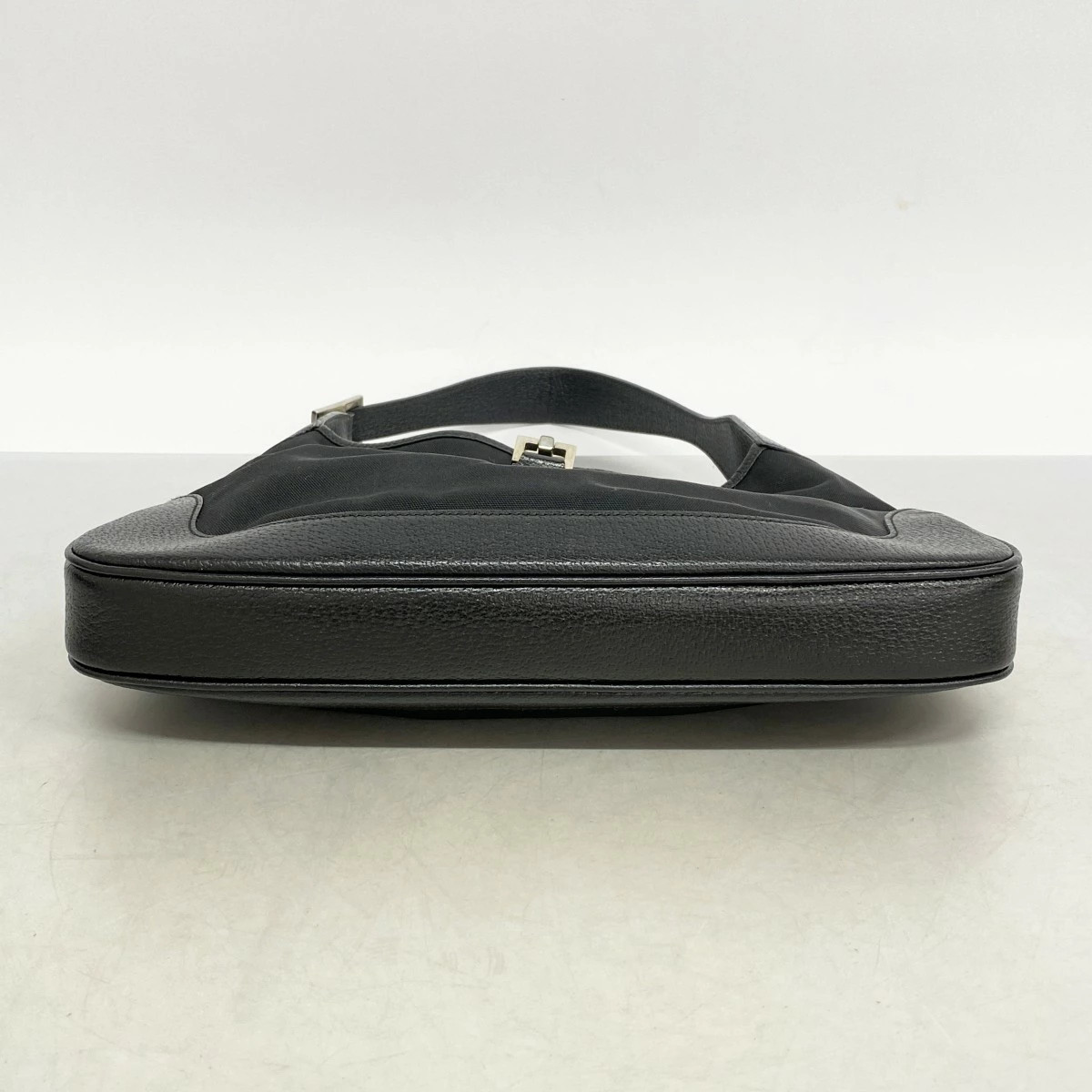 Gucci Jackie Nylon Shoulder Bag Black Silver Hardware thumbnail 3