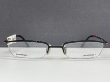 Davidoff Brille Herren schwarz rot eckig rechteckig kleine Gläser Titan 95032