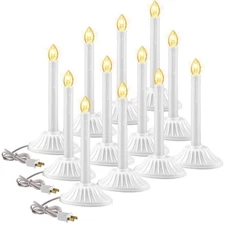 12 Pack 1 Light Christmas Electric Window Candles Christmas Candle Light with...