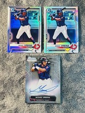 Misael Urbina 2022 Bowman Sterling Chrome Auto - 2021 Bowman Draft Refractor (2)