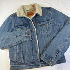 NWT Levi's Sherpa Lined Denim Jacket Standard Trucker Men's Size Small Msrp 128