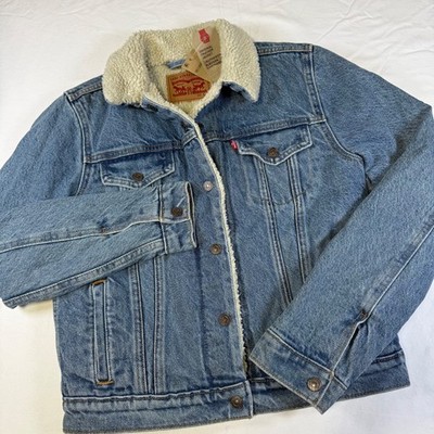 NWT Levi's Sherpa Lined Denim Jacket Standard Trucker Men's Size Small Msrp $128