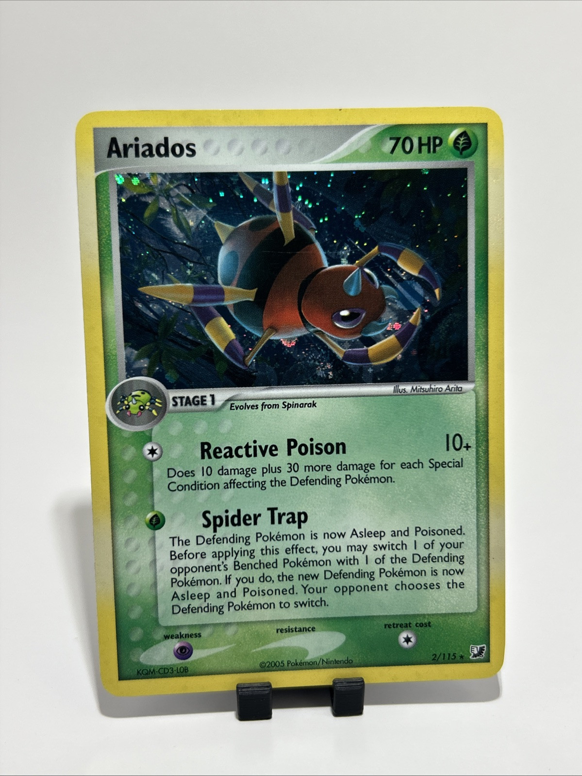 Ariados - 2/115 - Holo Rare NM, English Pokemon EX Unseen Forces