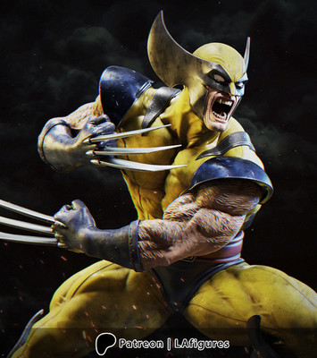 Wolverine - X-Men - unbemalter Modellbausatz - 3D gedruckte Resin Figur - Maßstab 1:10