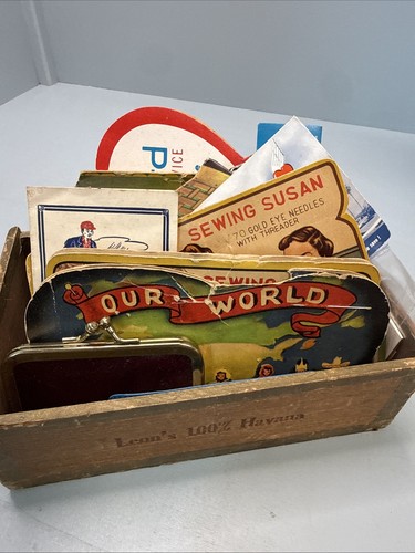 Sewing Needle Books Packs Lot 23 Advertisement Vintage & Cigar Box