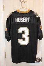 black 1992 New Orleans Saints Bobby Hebert (3) stitched Mitchell & Ness THROWBAC