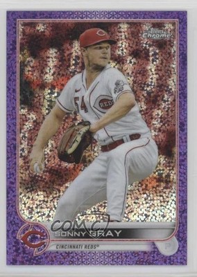 2022 Topps Chrome Purple Speckle Refractor 61/299 Sonny Gray #76 16kt