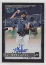 2020 Panini Donruss Optic Black Cracked Ice Prizm 20/25 Ronald Bolanos Auto 3b3