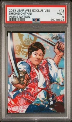 Shohei Ohtani 2023 Leaf Web Exclusives #43 *Anime Nation* 0286/2689 PSA 9 MINT