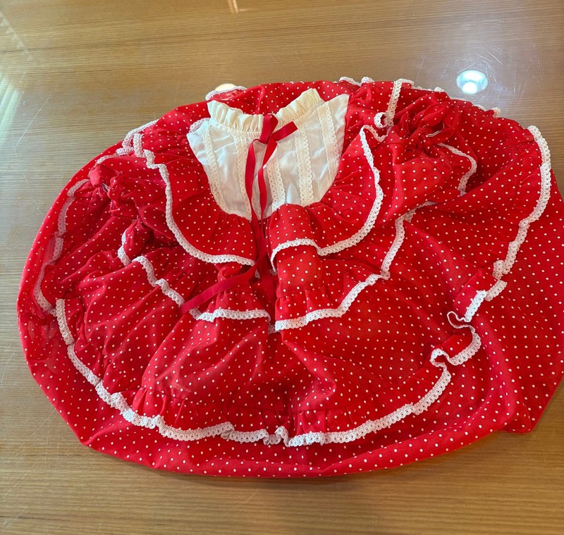 Vintage Disney Winnie The Pooh Girls Dress Sz 4 Puff Sleeve Petticoat Apron Lace
