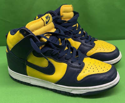 Nike Dunk High Michigan Varsity Maize Midnight Navy CZ8149-700 SIZE 7.5 (N0 BOX)
