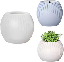 Round Candle Holder Molds, Striped Storage Box Jar Plant Pot Silicone Mold,Resin