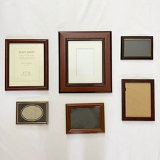 6 X Vintage Wood Plastic Mix Picture Frames Gallery Wall Cottagecore Props