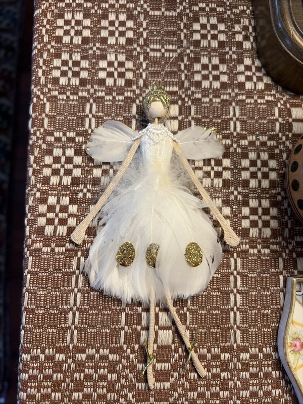 6 1/2 In Angel Feather Ornament 
