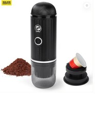 Electric Portable Coffee Maker 12V Car Espresso Machine with Self-Heating – Blac