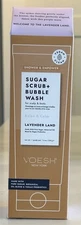 Voesh Sugar Scrub + Bubble Wash for Scalp & Body Lavender Land Vegan 7.4oz NIB