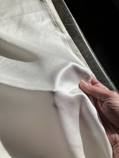White 100 Pure Mulberry Silk Charmeuse Fabric, 25 Momme, 44 Wide , Luxury 6A