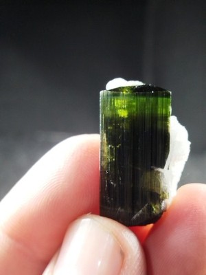 Green Cap Tourmaline With Feldspar Crystal From Astak Nala Skardu Pak 10 Grams 