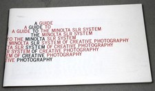Genuine 1970s MINOLTA Guide To The Minolta SLR System Booklet Sales Brochure