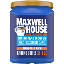 Maxwell House Original Roast Ground Coffee, 38.2 oz Canister, Medium