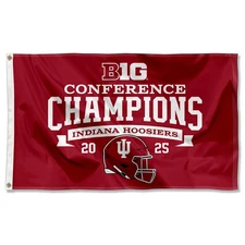 Indiana Hoosiers 2025 Big 10 Champions 3x5 Flag